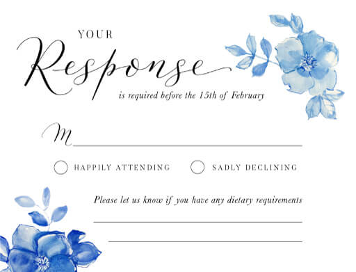 British Floral RSVP Cards by Amelia S.