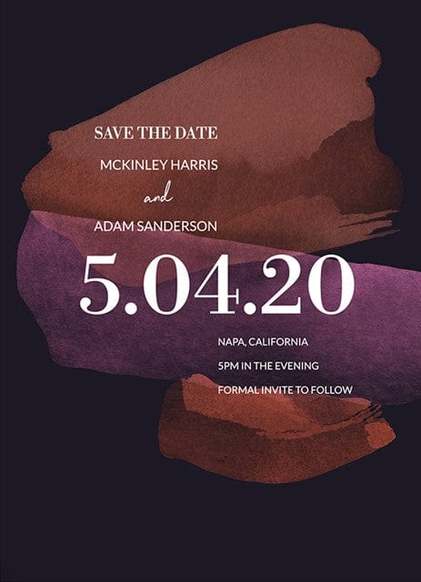 Brushstroke Bliss Wedding Invitation