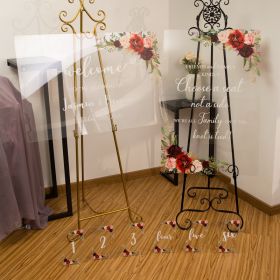 Clear Acrylic Wedding Table Sign - Welcome to Our Wedding