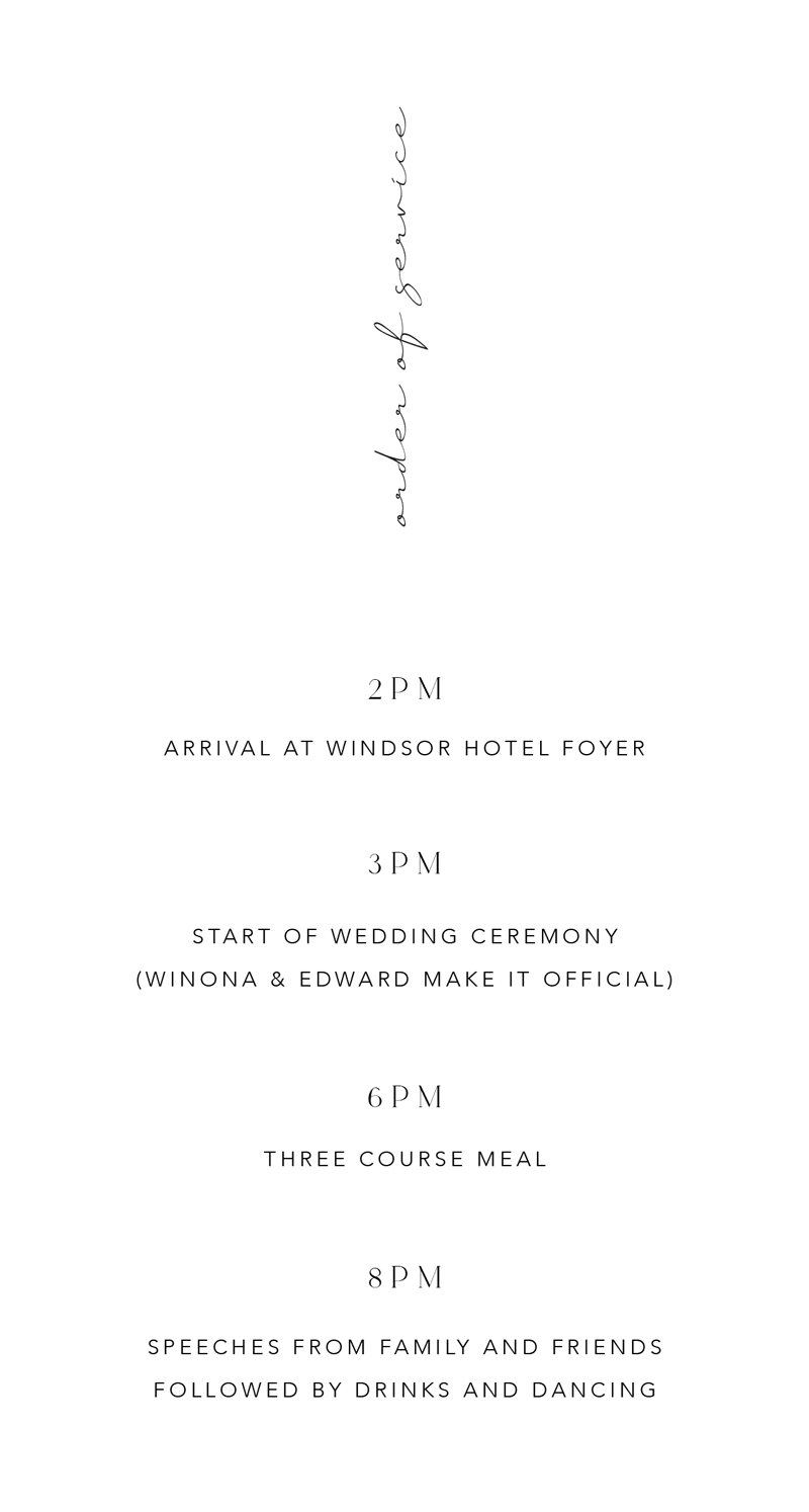 Byron Wedding Program by Shab M.