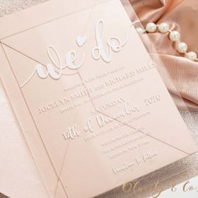 Clear Acrylic Wedding Table Sign - Welcome to Our Wedding