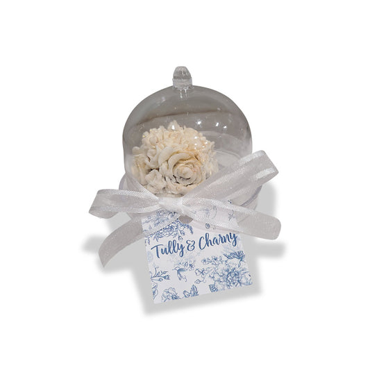 French Toile Acrylic Cake Stand With Rose Ball Chocolate