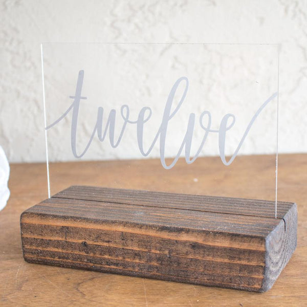 Calligraphy Acrylic Table Numbers