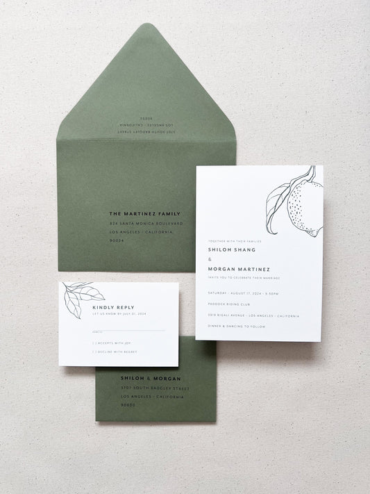 Citrus Invitation Package