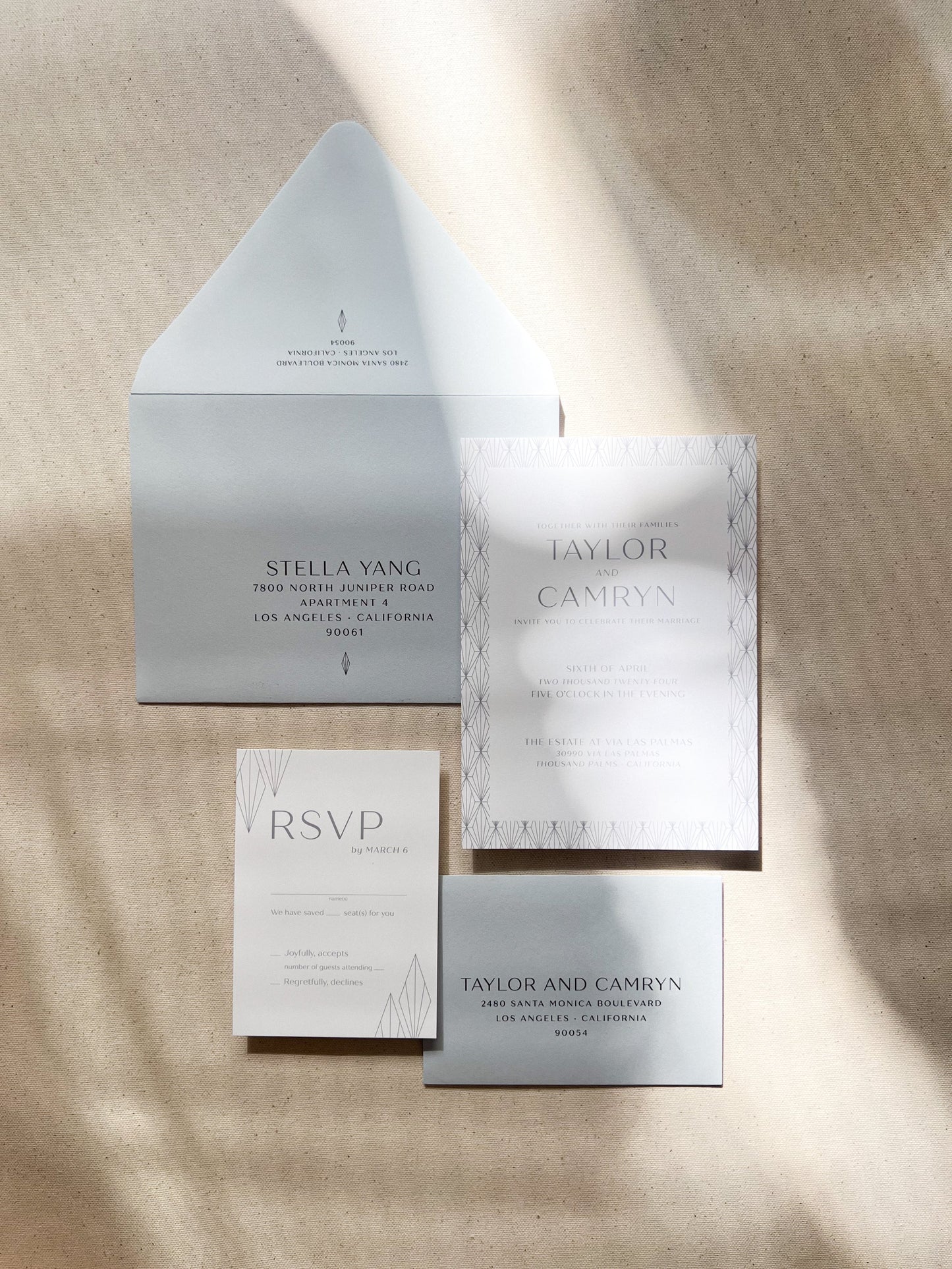 Art Deco Invitation Package