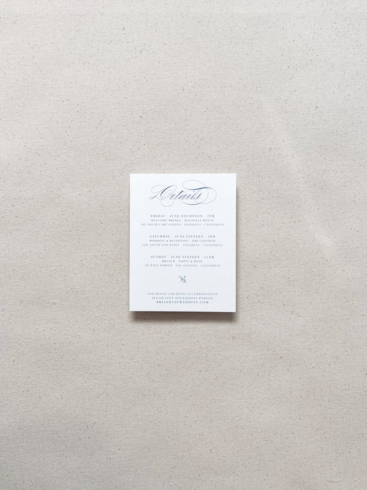 Romantic and Delicate Invitations Details Card