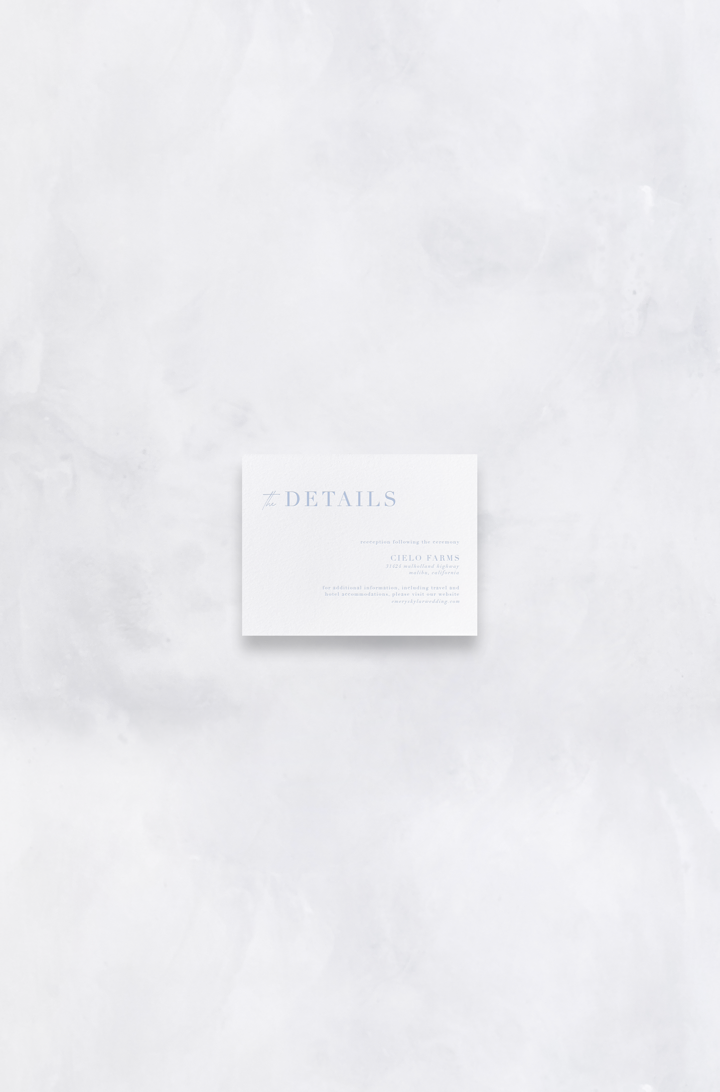 Modern Minimalist Details Card