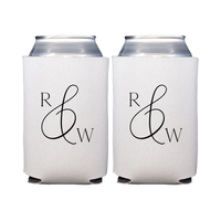 Monogrammed Wedding Can Coolers