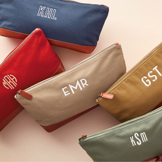 Canvas And Leather Travel Pouch