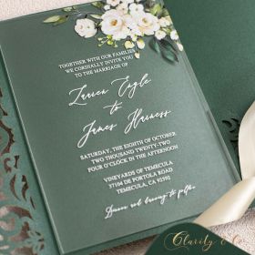 Clear Acrylic Wedding Table Sign - Welcome to Our Wedding