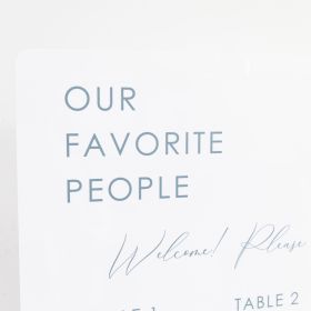 Clear Acrylic Wedding Table Sign - Welcome to Our Wedding