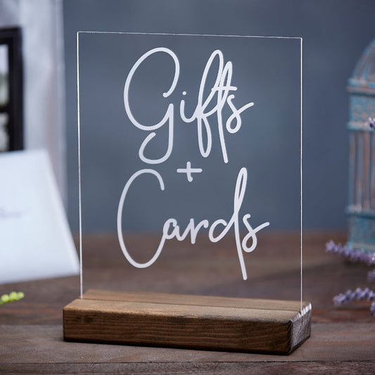 Cards and Gifts Modern Acrylic Sign