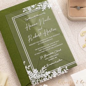 Clear Acrylic Wedding Table Sign - Welcome to Our Wedding