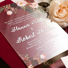 Clear Acrylic Wedding Table Sign - Welcome to Our Wedding
