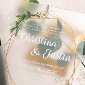 Clear Acrylic Wedding Table Sign - Welcome to Our Wedding