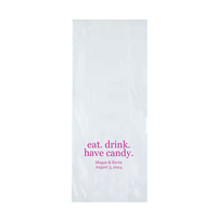 Eat. Drink. Have Candy. Personalized Wedding Cellophane Bags