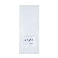 Square Monogram Personalized Wedding Cellophane Bags