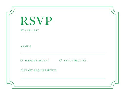 Grá Fíor RSVP Cards by Inggrid H.