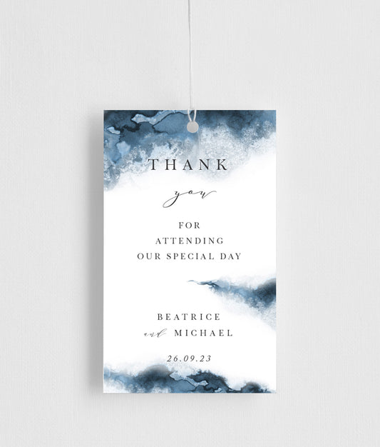 Cerulean Blush Favor Tag by Joy