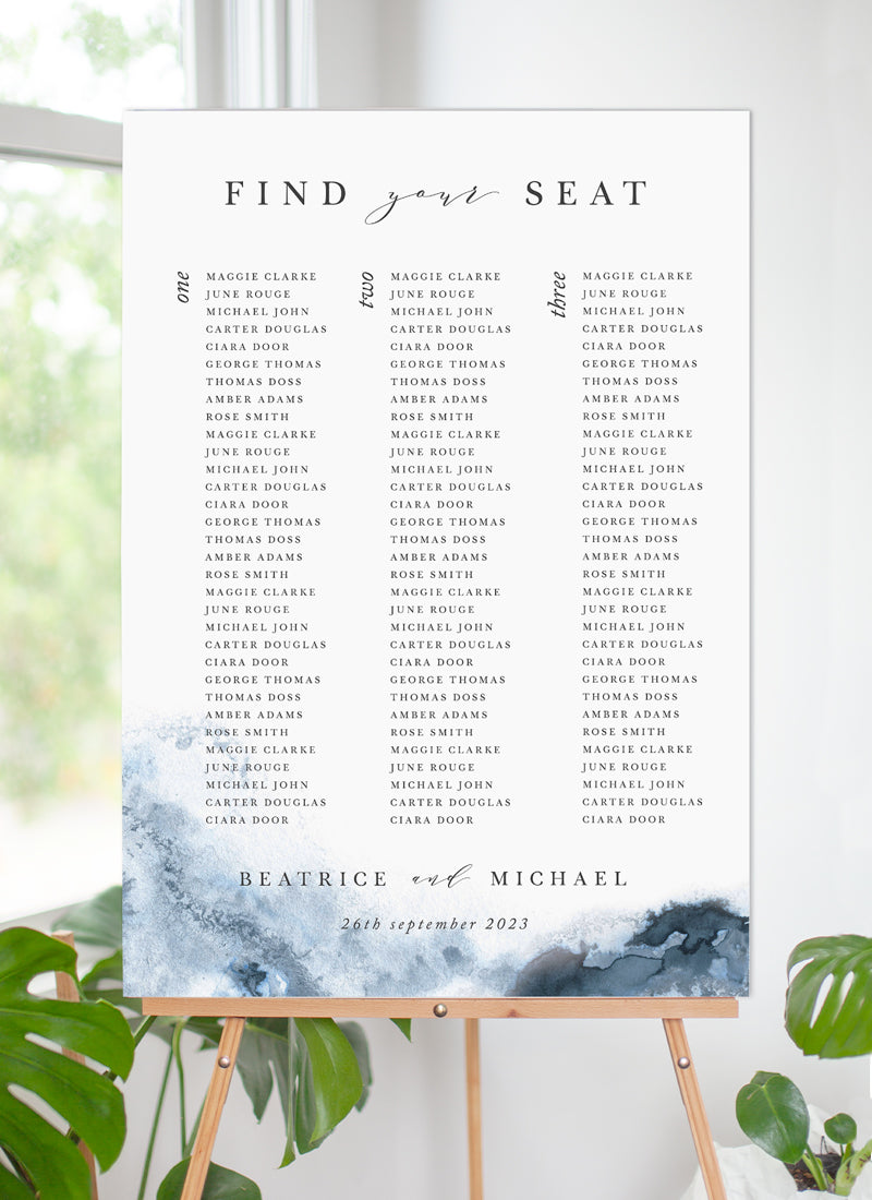 Cerulean Blush Seating Chart by Joy