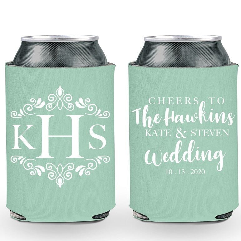 Cheers To Personalized Wedding Can Coolers