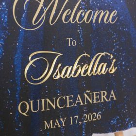 Clear Acrylic Wedding Table Sign - Welcome to Our Wedding