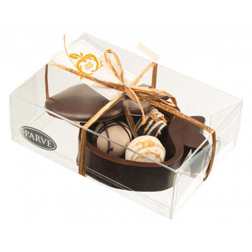 Chocolate Apple With Assorted Truffles, Personalized Tag Available