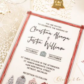 Clear Acrylic Wedding Table Sign - Welcome to Our Wedding