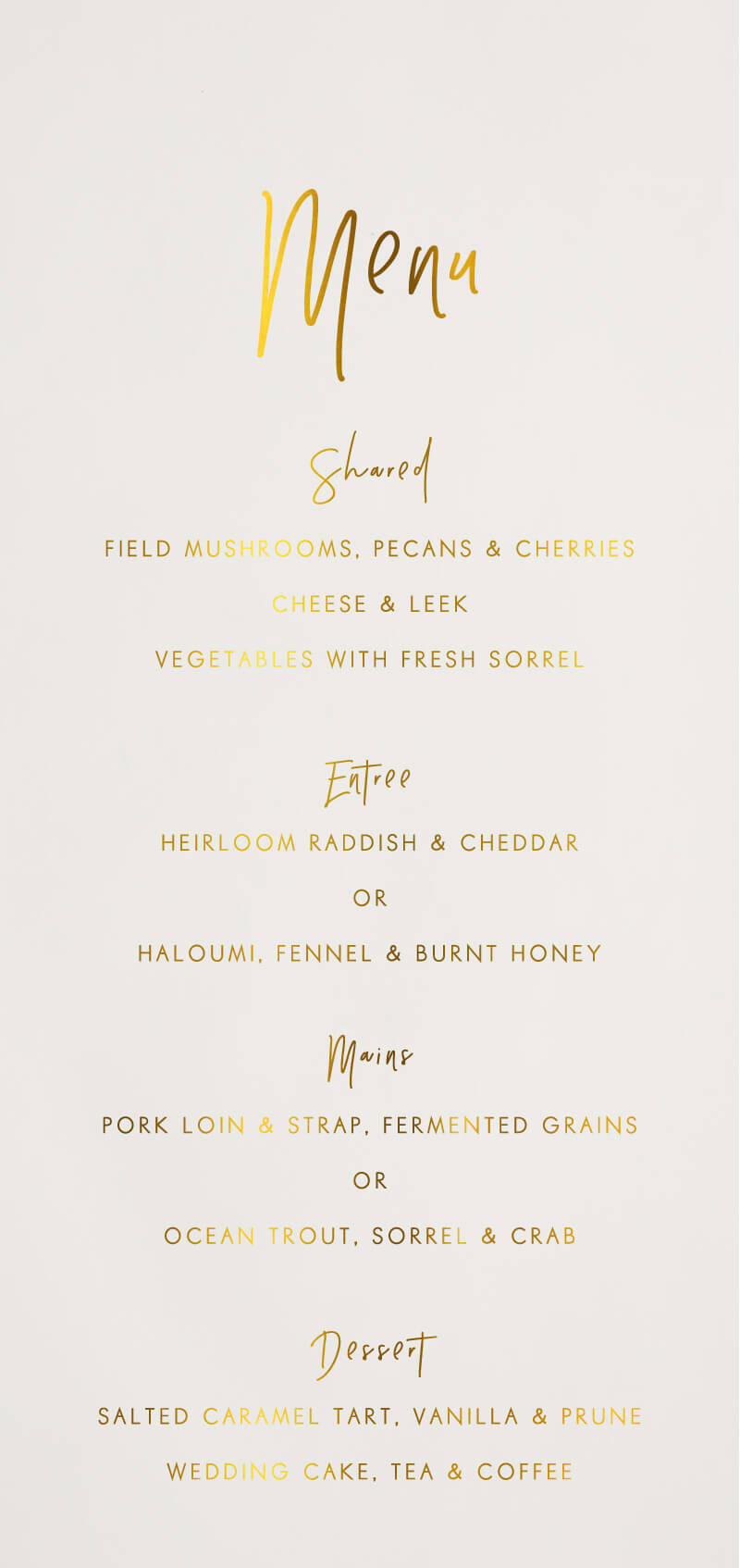 Clair De LuneMenu Cards by Stella M.