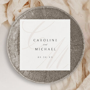 Classic Elegance calligraphy monogram Napkins