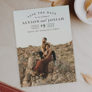 Classic Elegant Photo Wedding Save The Date