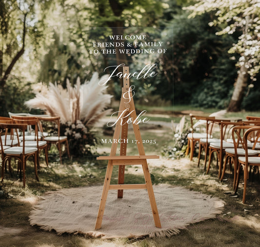 Clear Acrylic Wedding Welcome...