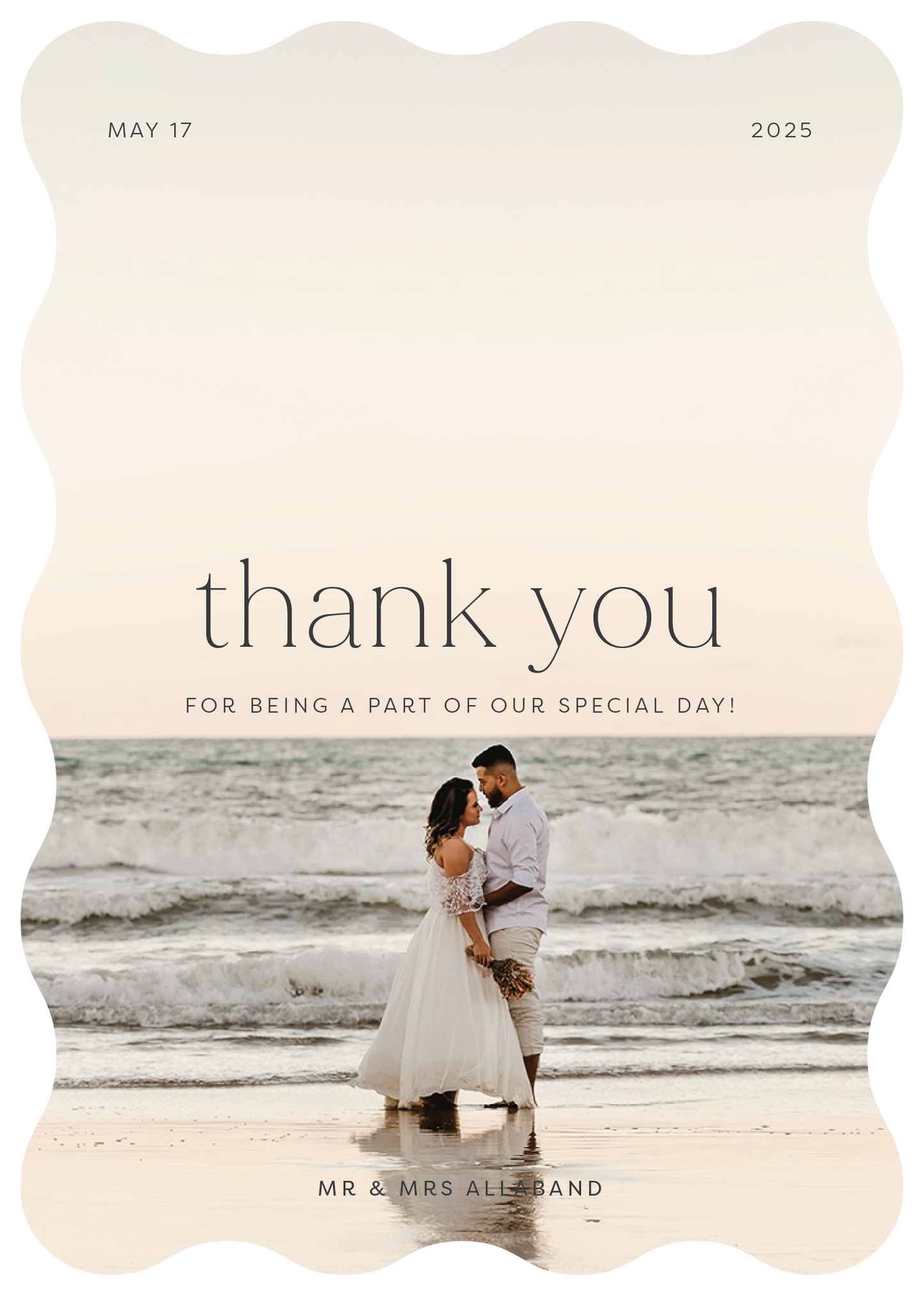 Coastal Seaside Thank You Card by Yunita Y.