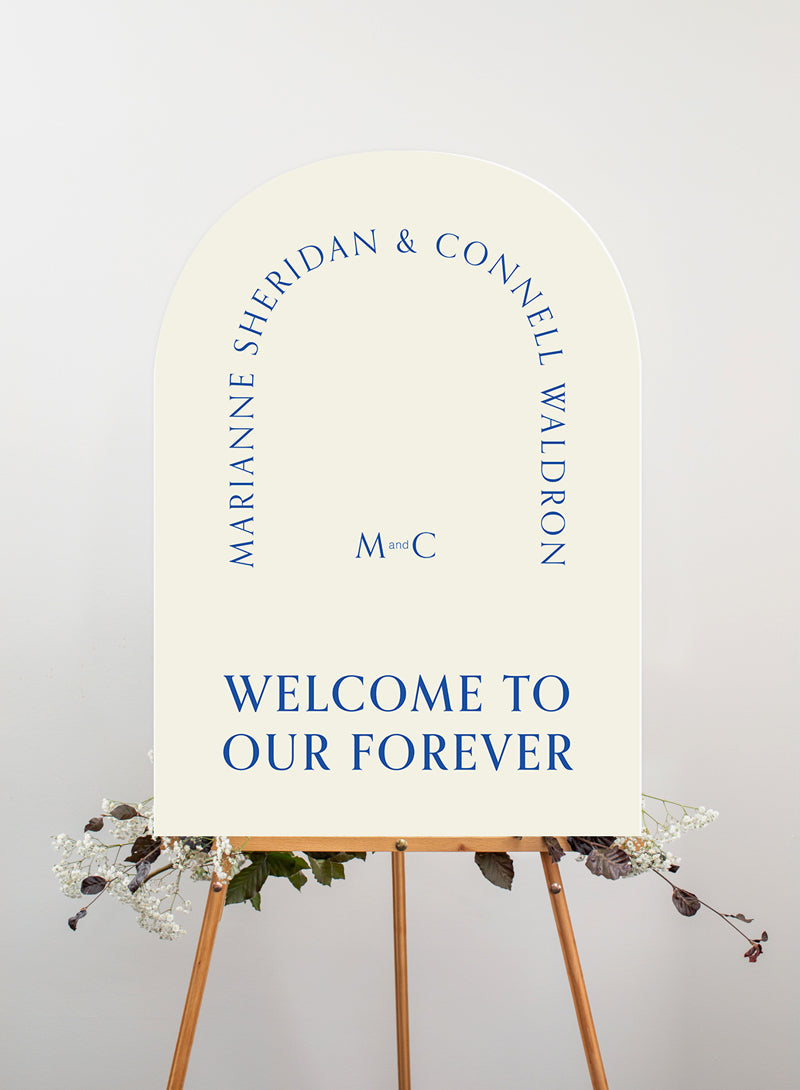 Cobalt Wedding Sign by Putri N.