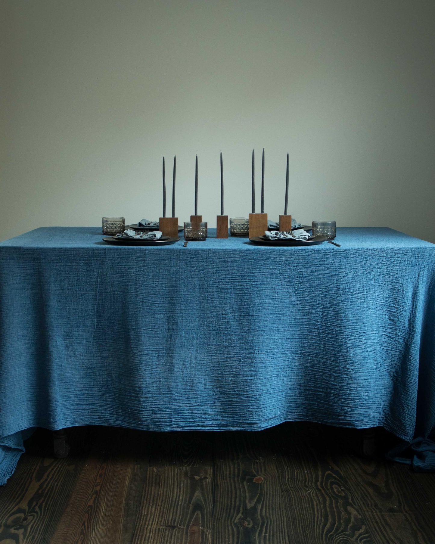 Cobalt Extra-Wide Table Cover {Tight Weave}