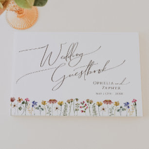Colorful Wildflower Wedding Guestbook