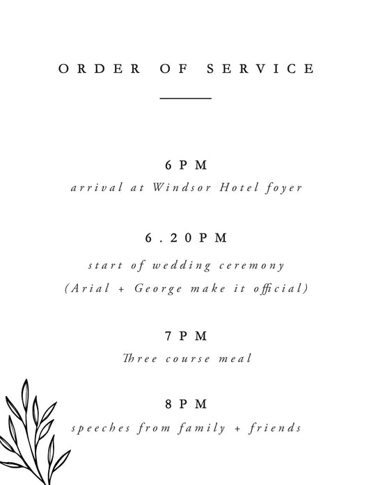 Luna Wedding Program by Shab M.