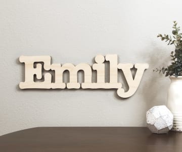 Connected Wood Letters