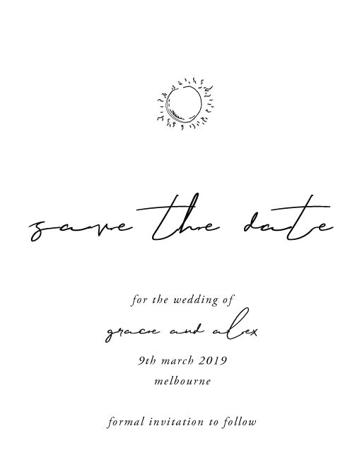 Cosmos Save The Date Cards by Joanna H.