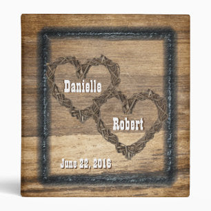 Country Western, Rustic Wedding, Photo Album 3 Ring Binder