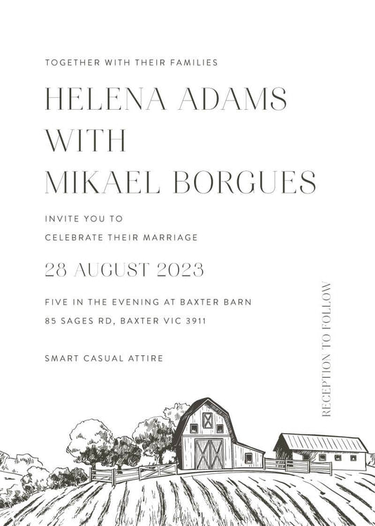 Country Barn Wedding Invitations by Yunita Y.