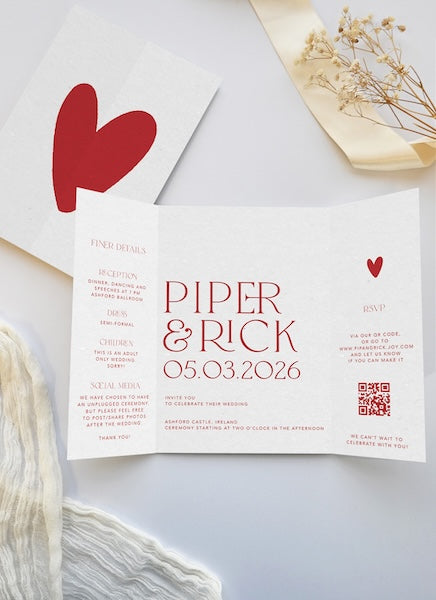 Crimson Wedding Invitations by Shab M.