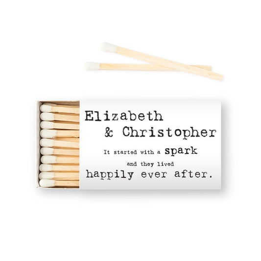 Custom Matchbox Wedding Favor - Bistro Bliss