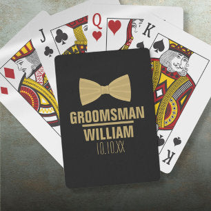 Custom Best Man Groomsman Wedding Poker Cards