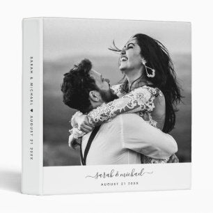Custom Modern Chic Wedding Photo Planer Album 3 Ring Binder
