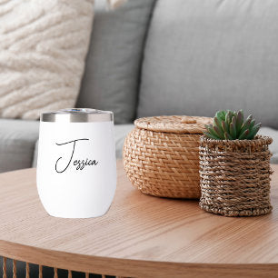 Custom Name Bachelorette Bridal Party Thermal Wine Tumbler