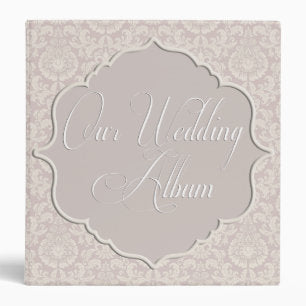 Custom Romantic Elegant Wedding Photo Album Binder