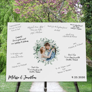 Custom Wedding Guest Book Alternative Modern Photo Foam Board