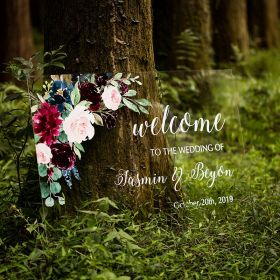 Clear Acrylic Wedding Table Sign - Welcome to Our Wedding