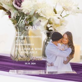 Customized acrylic shaped photo Bar Sign CSX016